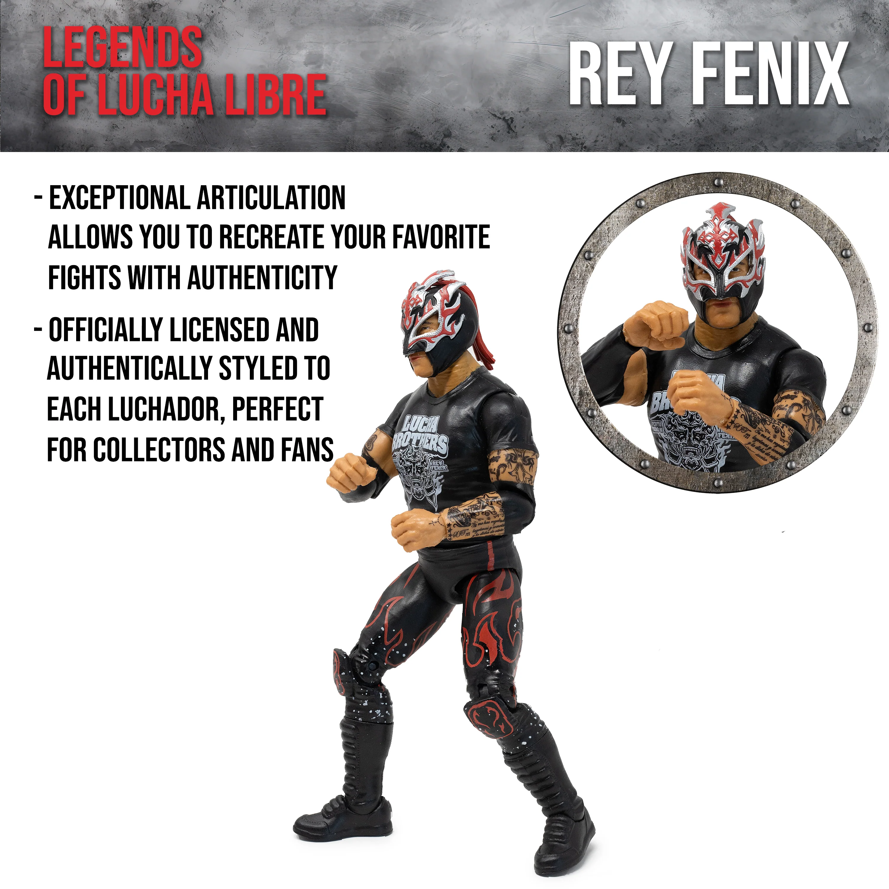 Legends of Lucha Libre Action Figure - Fanaticos: Rey Fenix - Image 6