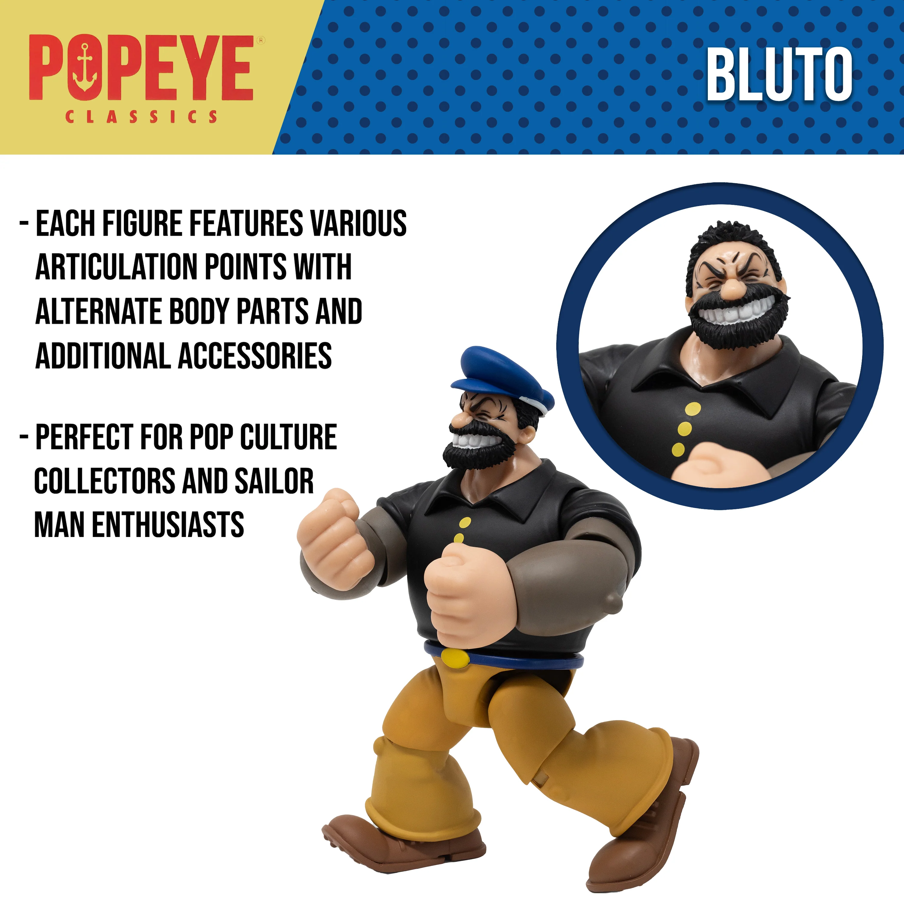 Popeye Classics Action Figure: Bluto Action Figure - Image 5