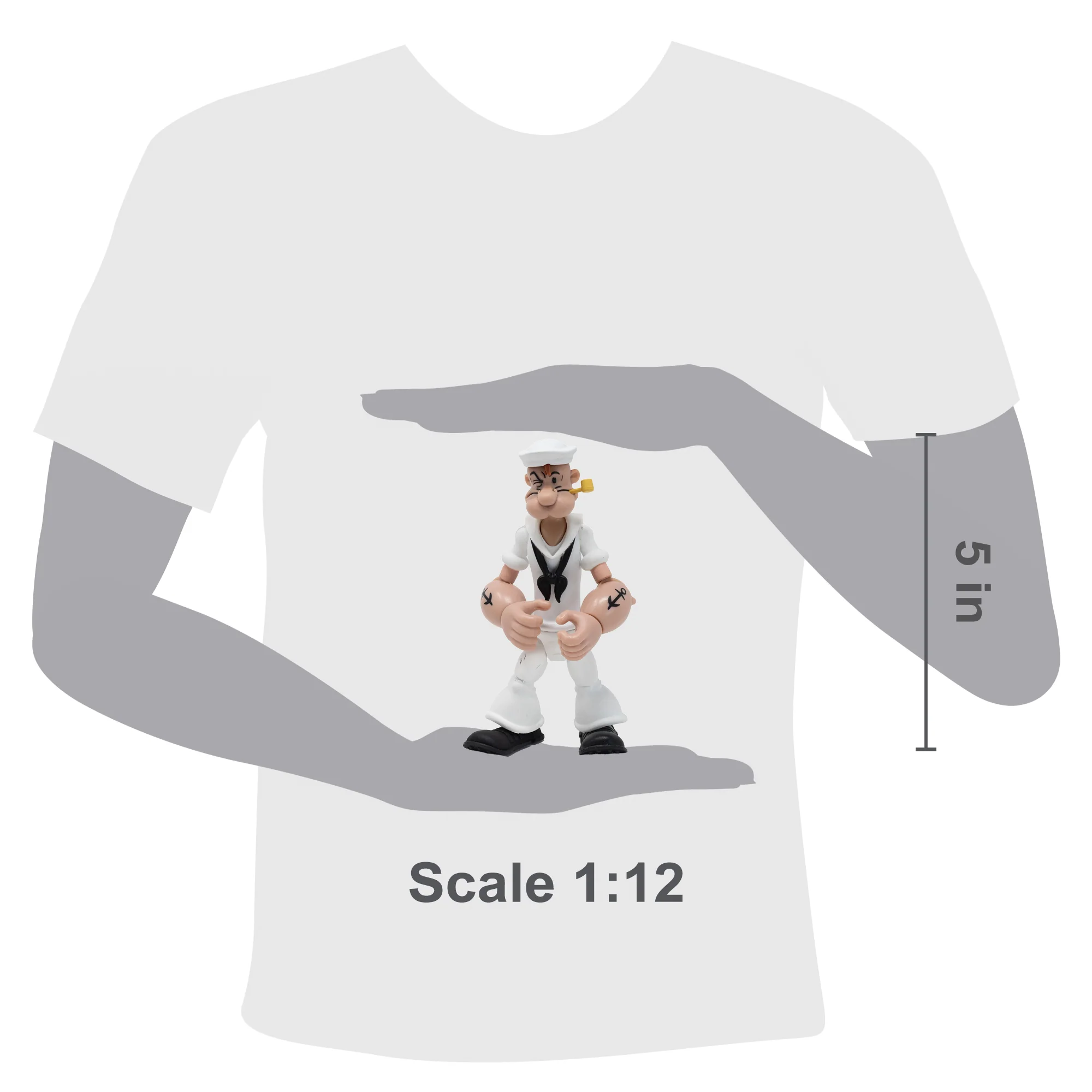 Popeye Classics Action Figure: Popeye White Sailor Suit - Image 3