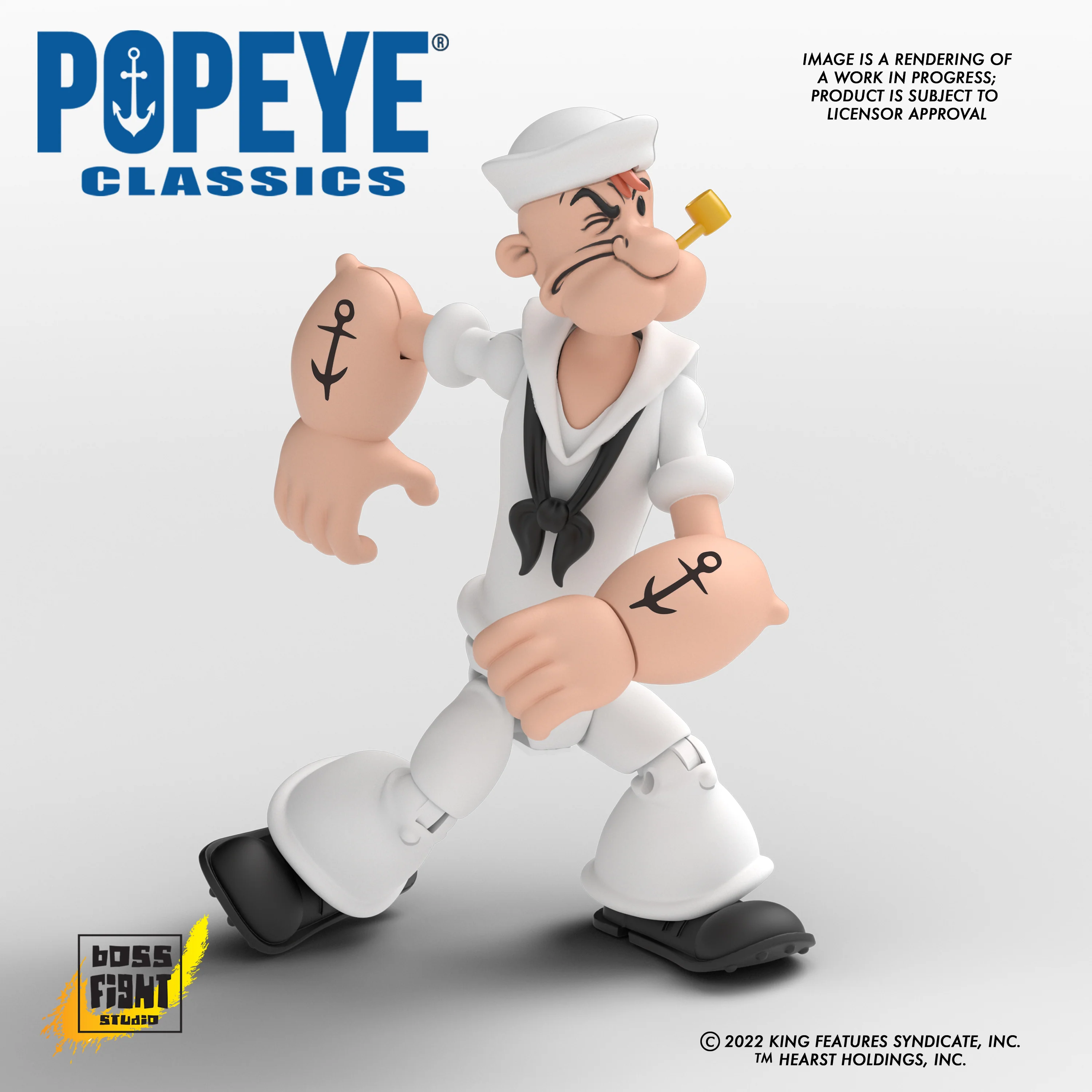 Popeye Classics Action Figure: Popeye White Sailor Suit - Image 9