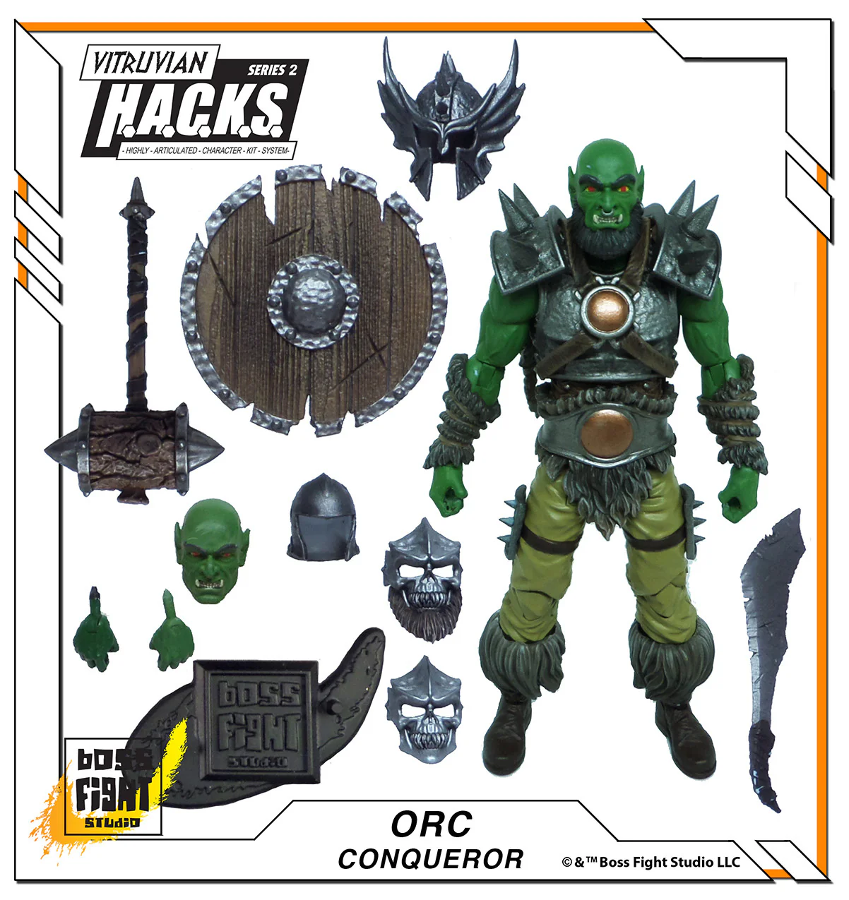 Vitruvian H.A.C.K.S. Action Figure: Male Orc Conqueror - Image 4