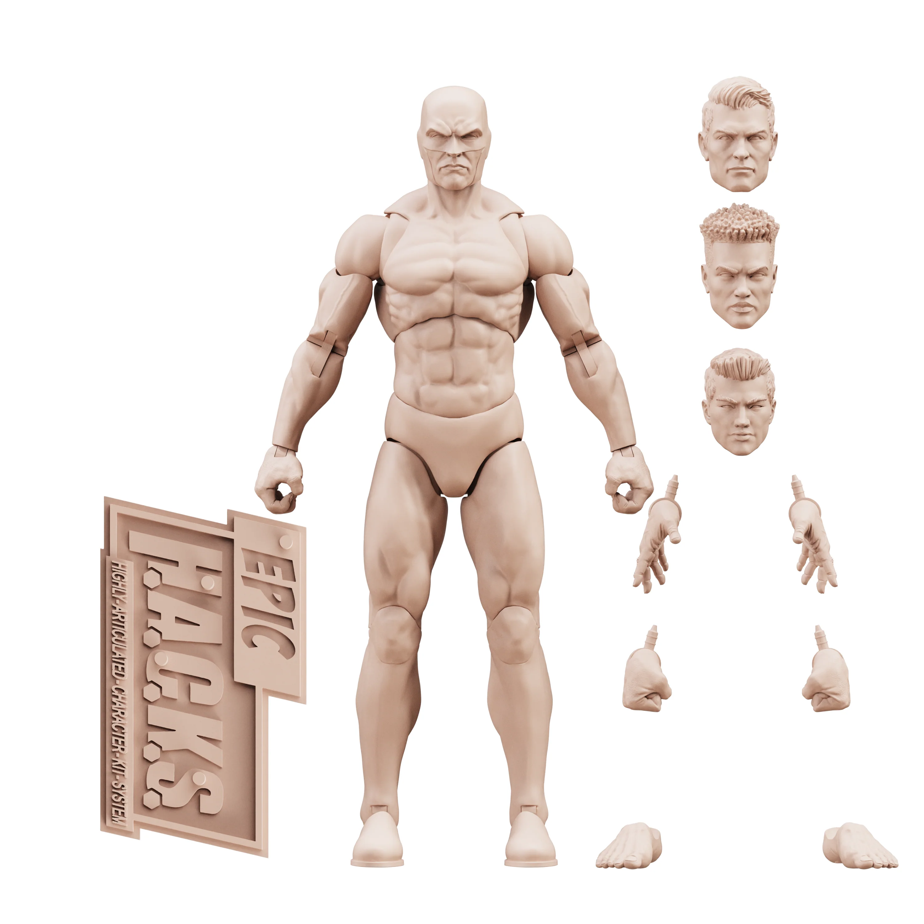 Epic H.A.C.K.S. Blanks: Champagne Beige Male - Image 3