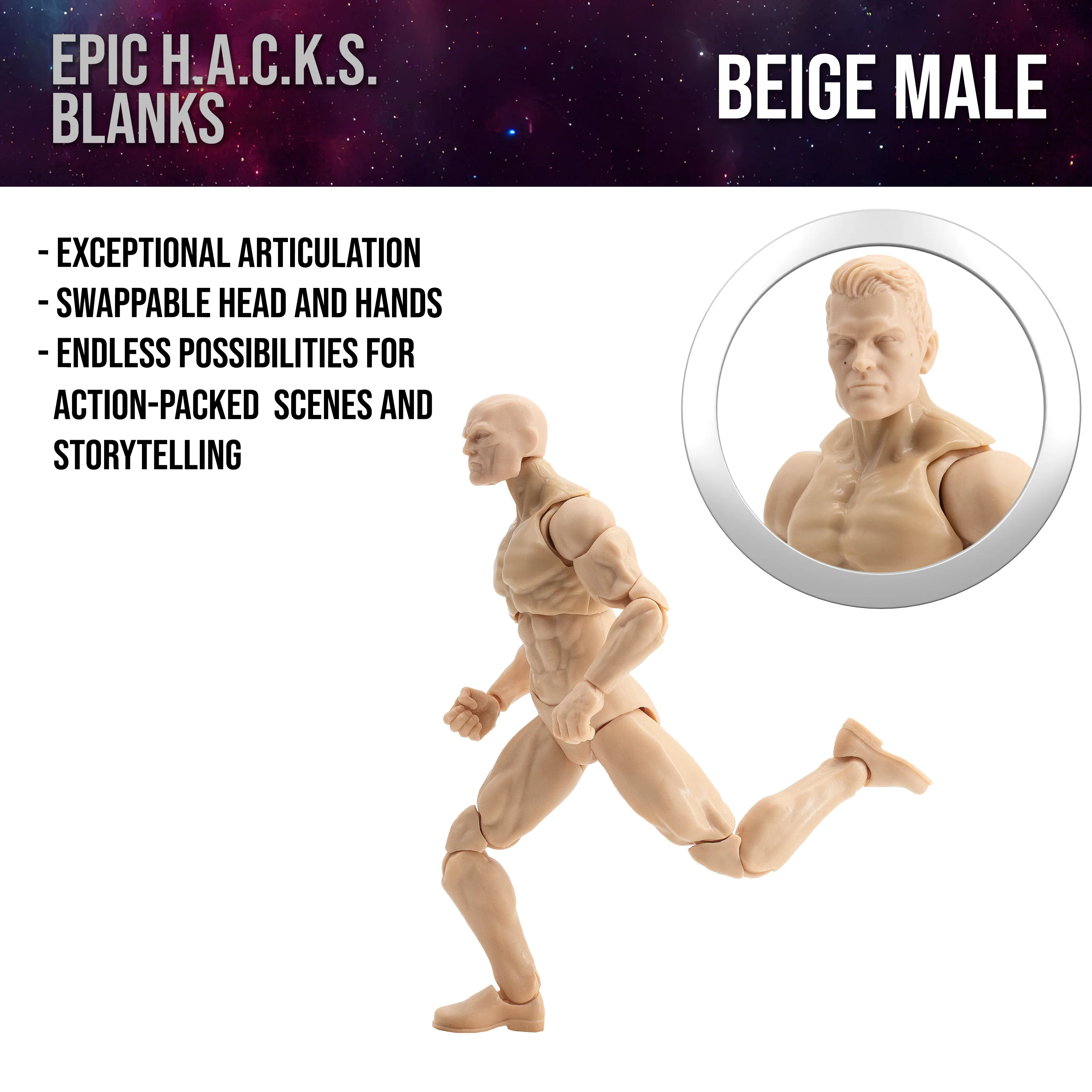 Epic H.A.C.K.S. Blanks: Champagne Beige Male - Image 9