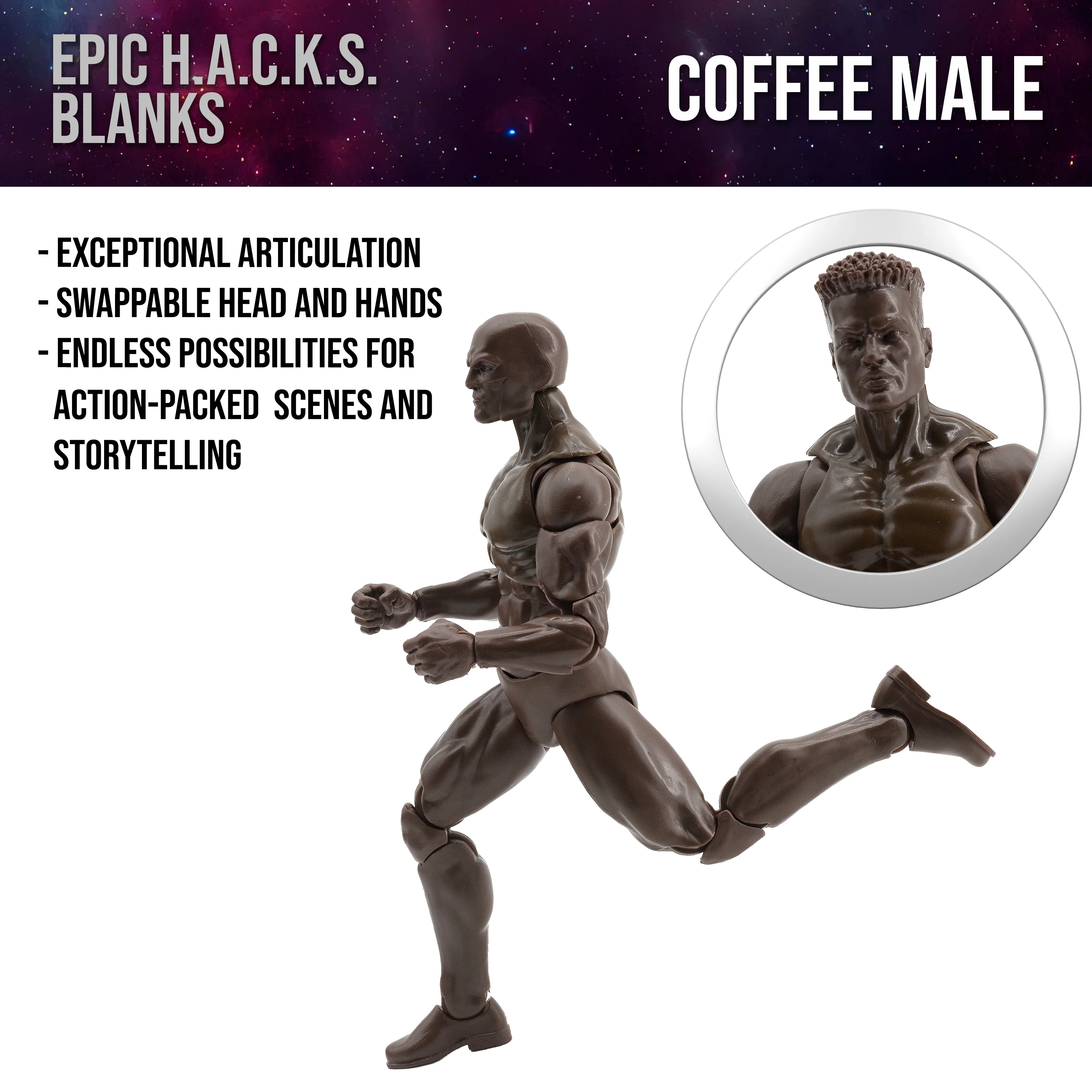 Epic H.A.C.K.S. Blanks: Coffee Brown Male - Image 8
