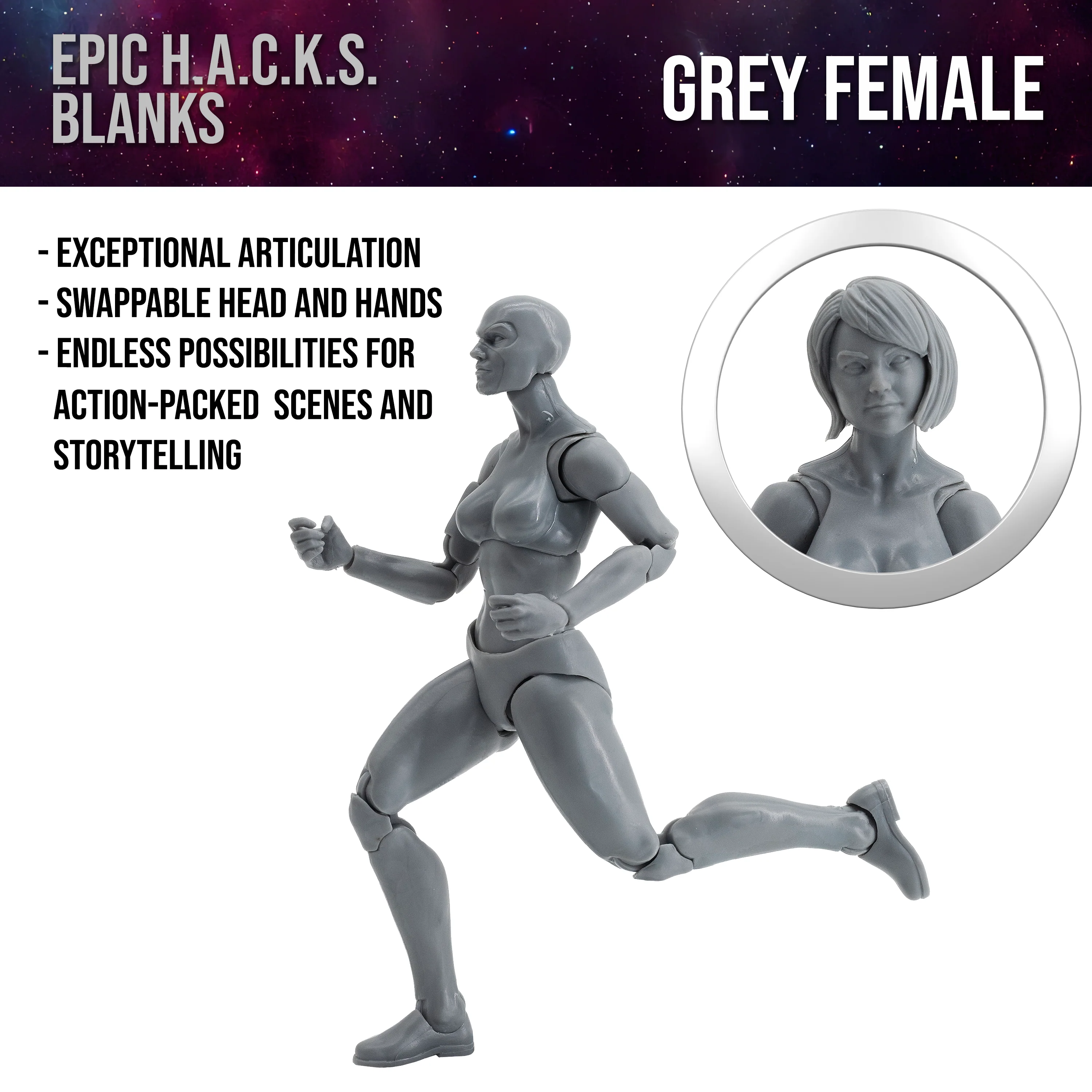 Epic H.A.C.K.S. Blanks: Shady Gray Female - Image 6
