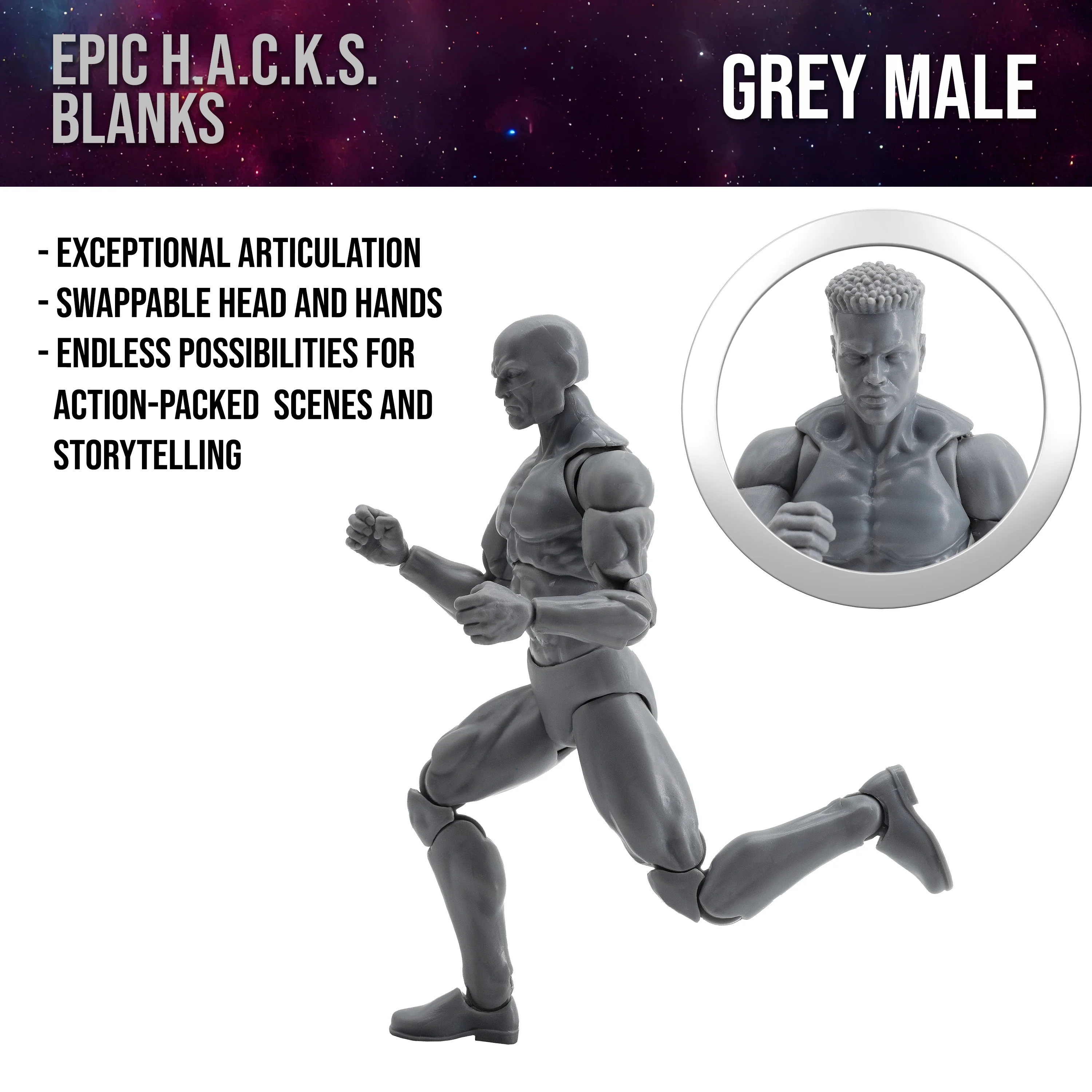 Epic H.A.C.K.S. Blanks: Shady Gray Male - Image 6