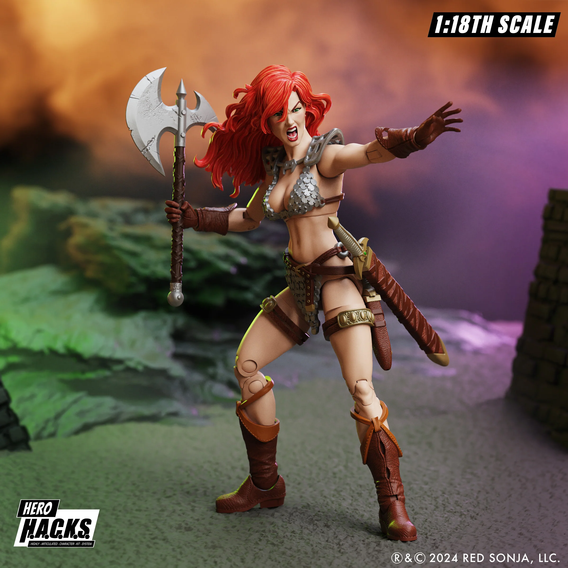 Red Sonja 1:18 Scale Hero H.A.C.K.S. Action Figure - Image 3