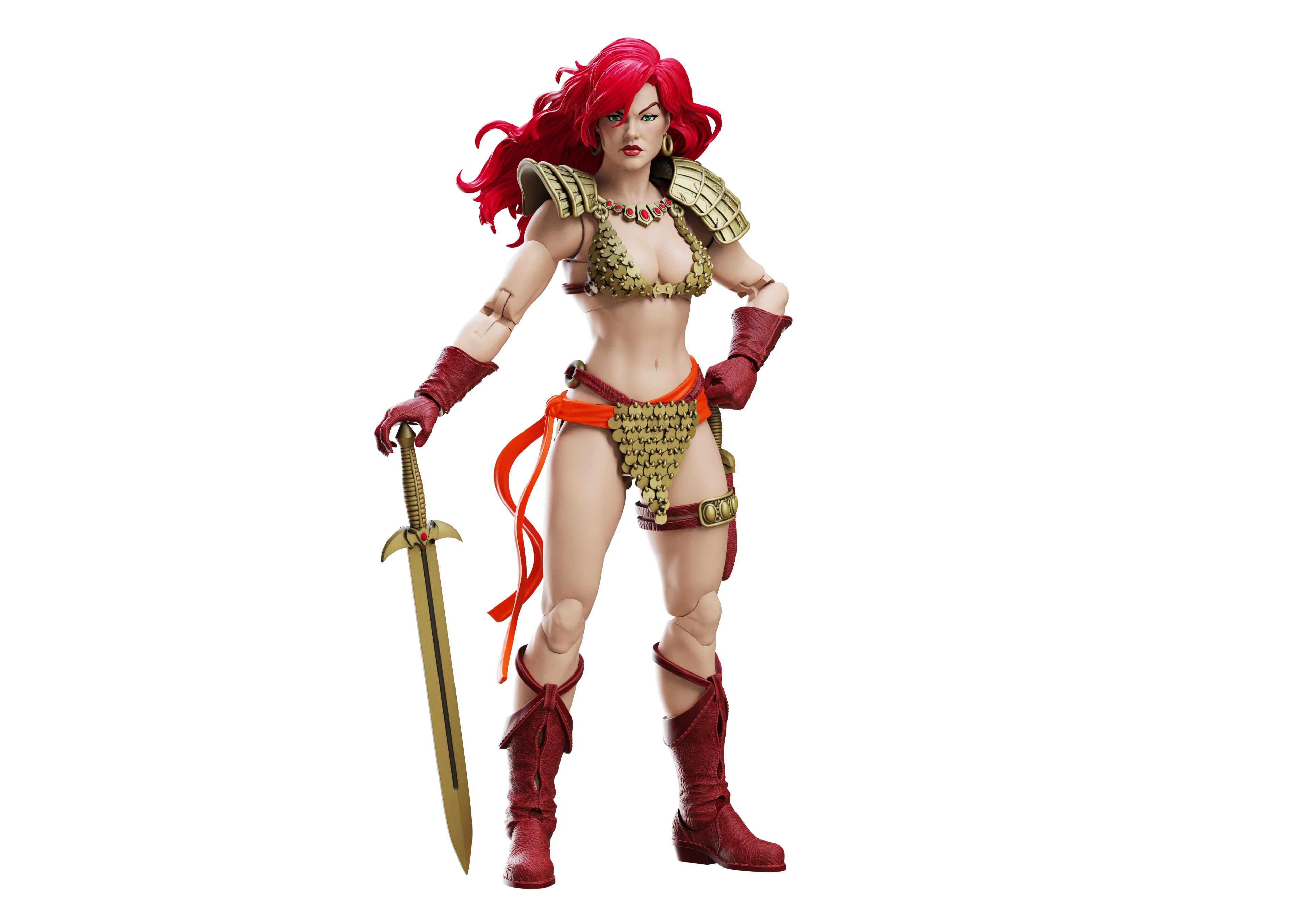 Red Sonja: Gold and Red Limited Edition 1:12 Scale Epic H.A.C.K.S. Action Figure - Image 4