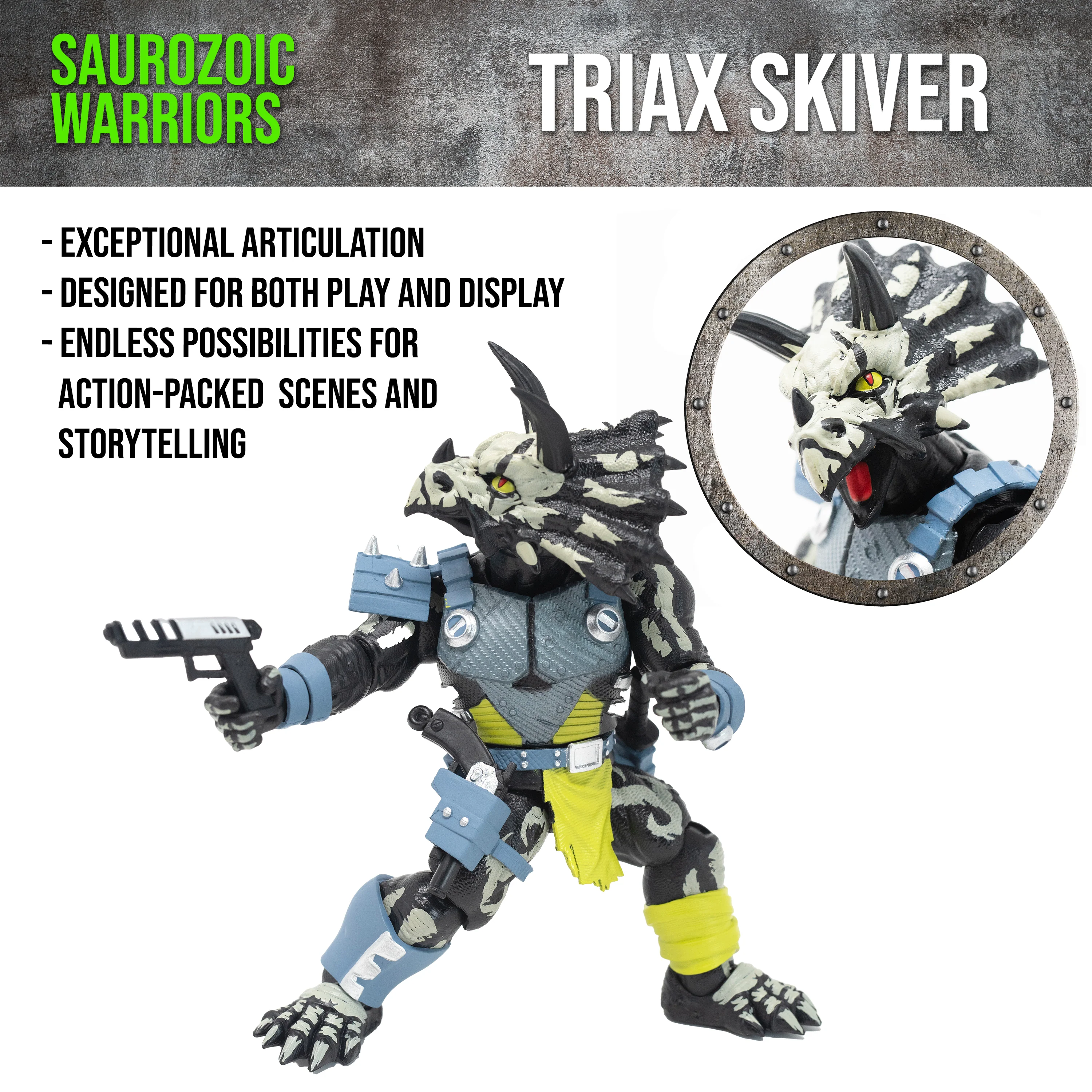 Saurozoic Warriors Action Figure: Triax Skiver (Night Lands Deco) - Image 12