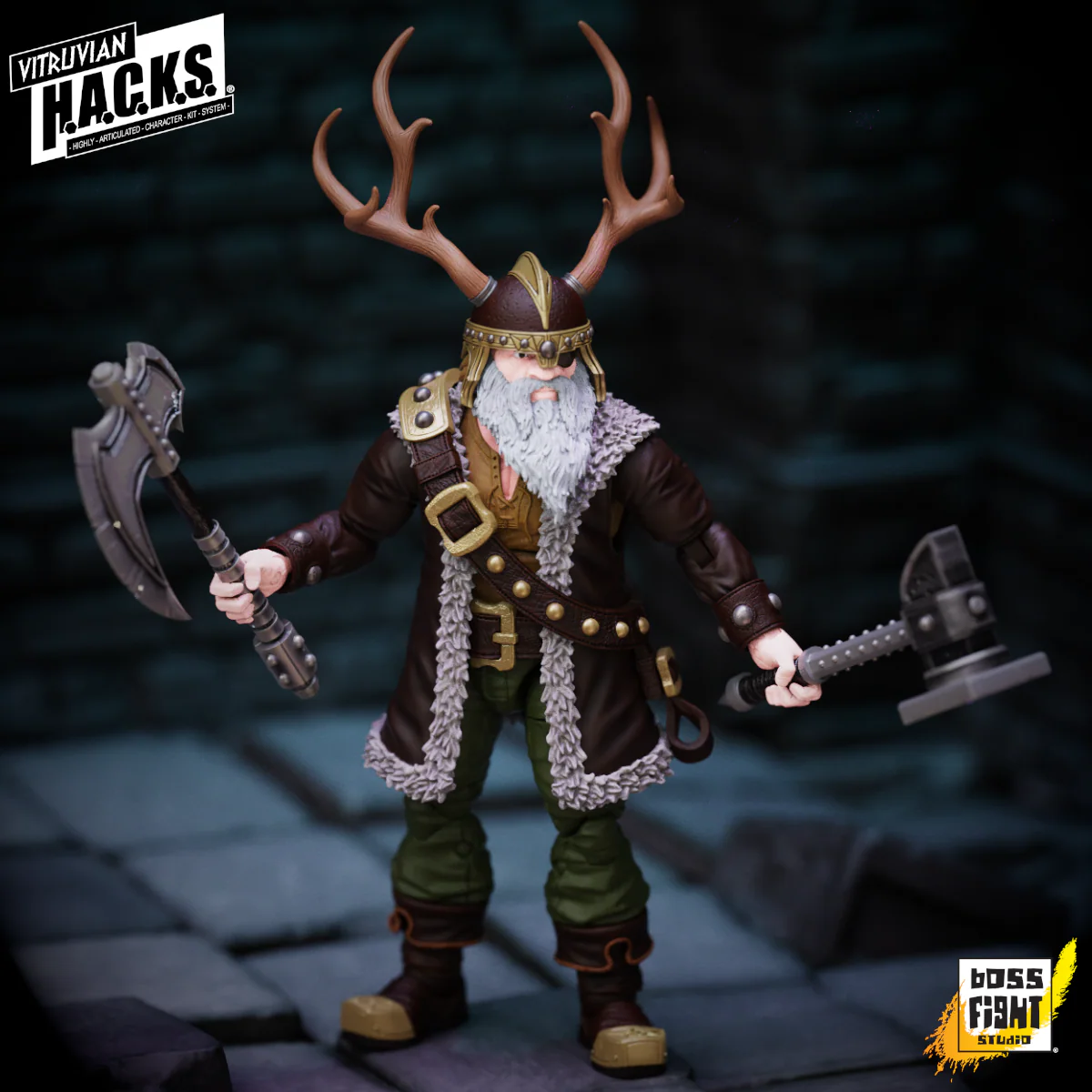 Vitruvian H.A.C.K.S. Action Figure - Grimgrom (Dwarf Mercenary) - Image 12