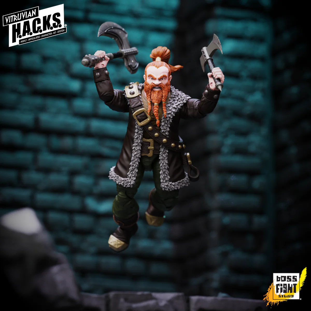 Vitruvian H.A.C.K.S. Action Figure - Grimgrom (Dwarf Mercenary) - Image 13