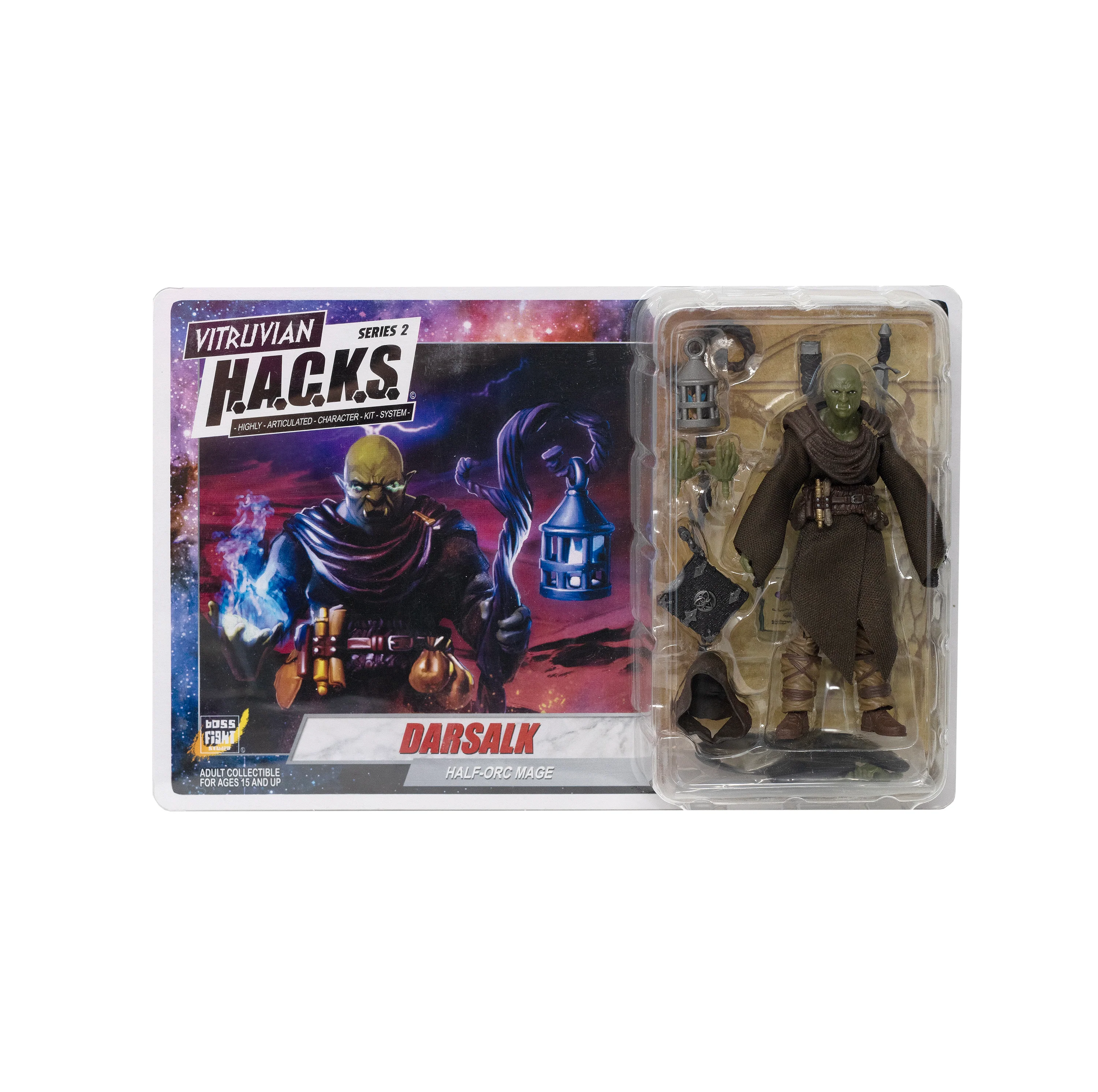 Vitruvian H.A.C.K.S. Action Figure: Darsalk - Orc Mage - Image 8