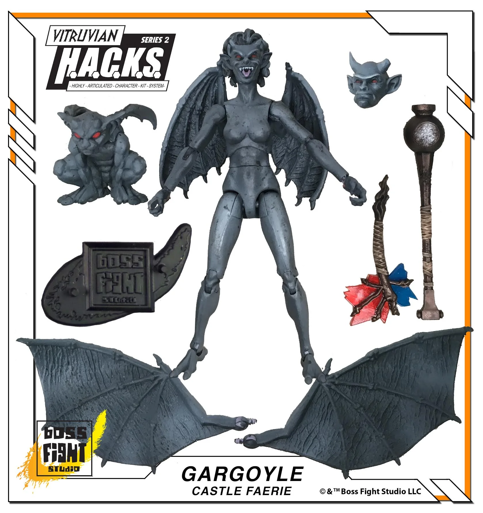 Vitruvian H.A.C.K.S. Action Figure: Gargoyle - Castle Faerie - Image 8